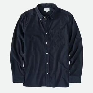 Wills Huckberry Fine Corduroy Shirt Organic Cotton Dark Navy M